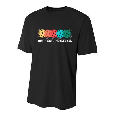 Just Dink It Funny Pickleball Pickle Ball Youth Performance Sprint T-Shirt