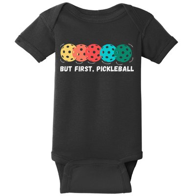 Just Dink It Funny Pickleball Pickle Ball Baby Bodysuit