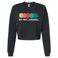Just Dink It Funny Pickleball Pickle Ball Cropped Pullover Crew