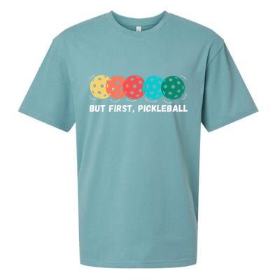 Just Dink It Funny Pickleball Pickle Ball Sueded Cloud Jersey T-Shirt