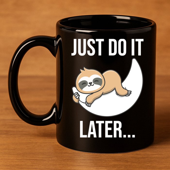 Just Do It Later Sloth 11oz C Handle Ceramic Mug