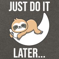 Just Do It Later Sloth Cotton Canvas Backpack