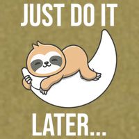 Just Do It Later Sloth Garment-Dyed Women's Muscle Tee