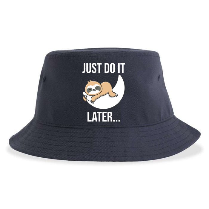 Just Do It Later Sloth Sustainable Bucket Hat
