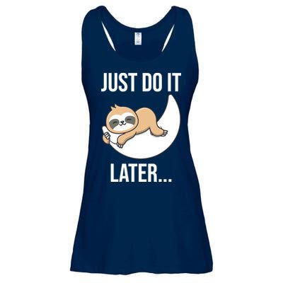 Just Do It Later Sloth Ladies Essential Flowy Tank