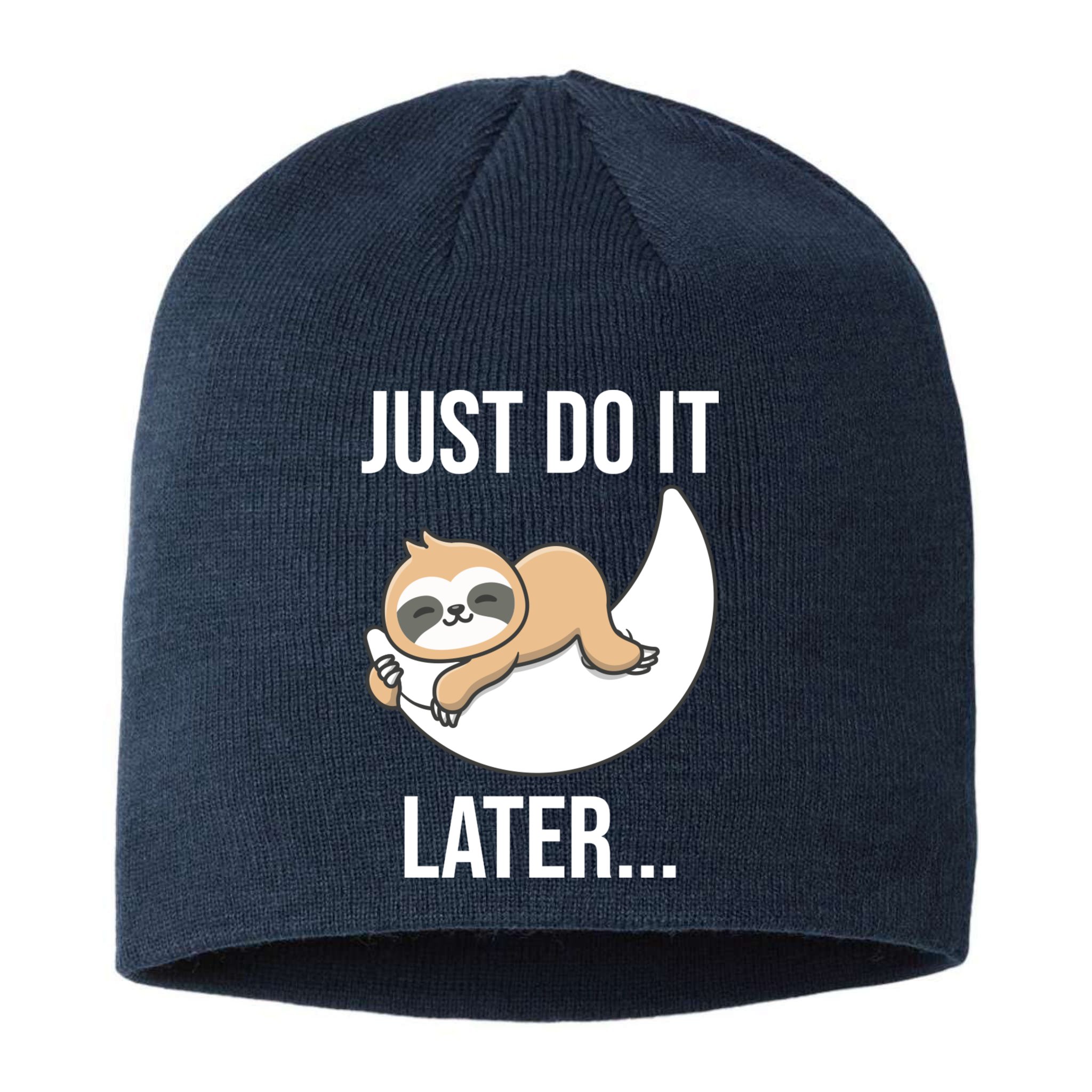 Just Do It Later Sloth Sustainable Beanie