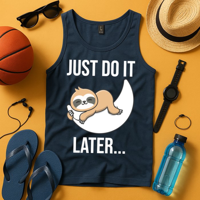 Just Do It Later Sloth Tank Top