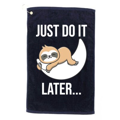 Just Do It Later Sloth Golf Towel