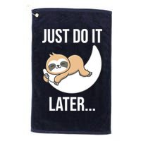 Just Do It Later Sloth Golf Towel