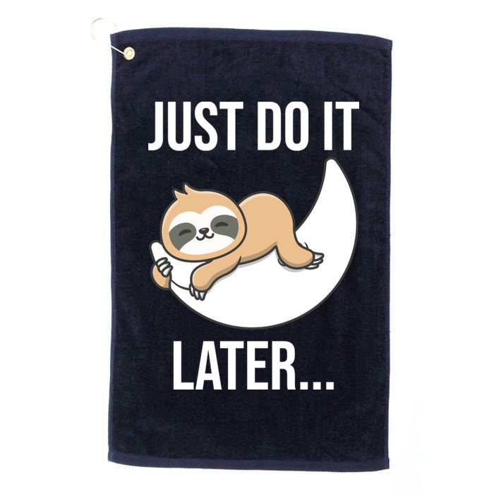 Just Do It Later Sloth Golf Towel