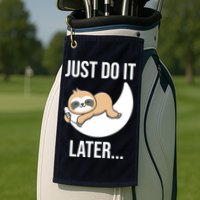 Just Do It Later Sloth Golf Towel