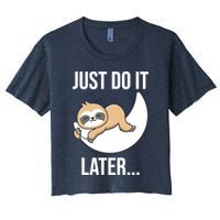Just Do It Later Sloth Crop Top