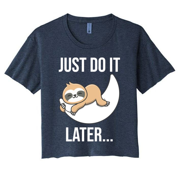 Just Do It Later Sloth Crop Top