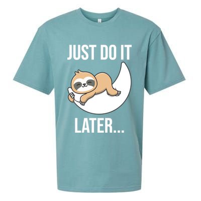 Just Do It Later Sloth Sueded Cloud Jersey T-Shirt