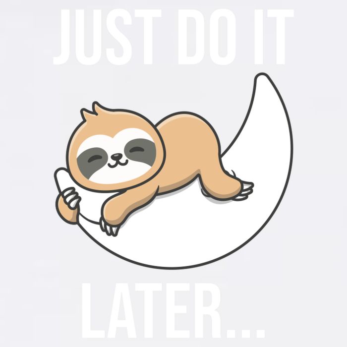 Just Do It Later Sloth Garment-Dyed Sweatshirt