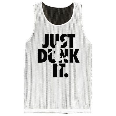 Just Dunk It Basketball Silhouette Mesh Reversible Basketball Jersey Tank