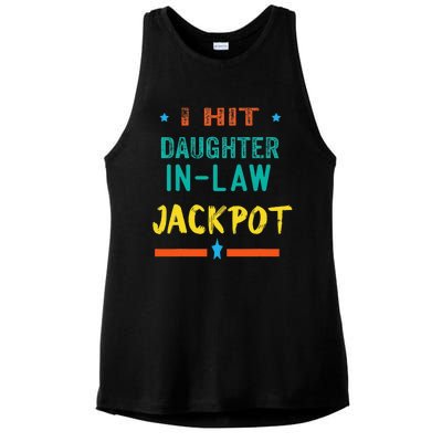 Jackpot Daughter In Law Funny Daughter In Law Ladies PosiCharge Tri-Blend Wicking Tank