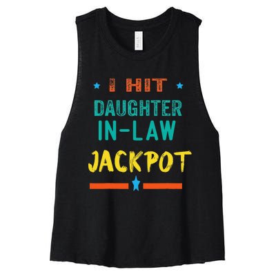 Jackpot Daughter In Law Funny Daughter In Law Women's Racerback Cropped Tank