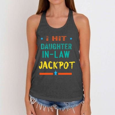 Jackpot Daughter In Law Funny Daughter In Law Women's Knotted Racerback Tank