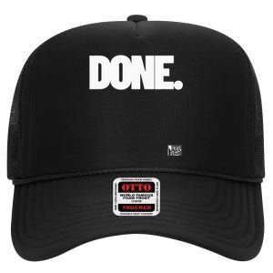 Just Done High Crown Mesh Back Trucker Hat