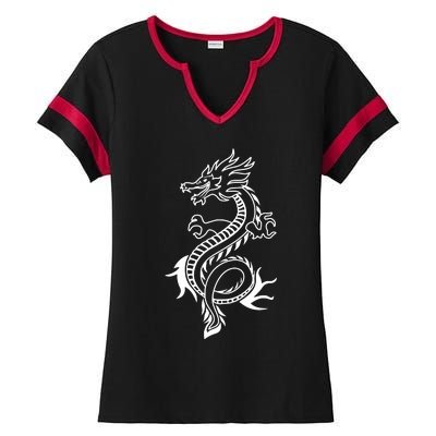 Japanese Dragon Ladies Halftime Notch Neck Tee