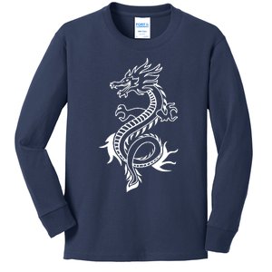 Japanese Dragon Kids Long Sleeve Shirt