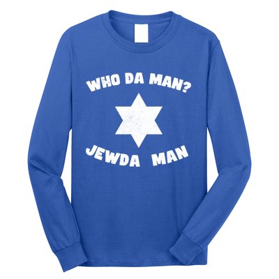 Jew Da Jewish Hebrew Fathers Day Kosher Gym Best Dad Gift Long Sleeve Shirt