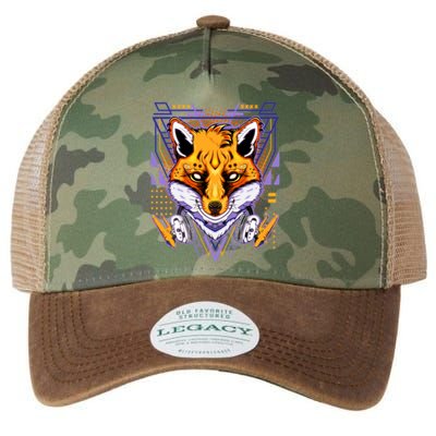 Japanese Digital Kitune Fox With Headphone Legacy Tie Dye Trucker Hat
