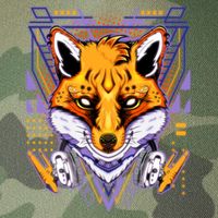 Japanese Digital Kitune Fox With Headphone Legacy Tie Dye Trucker Hat