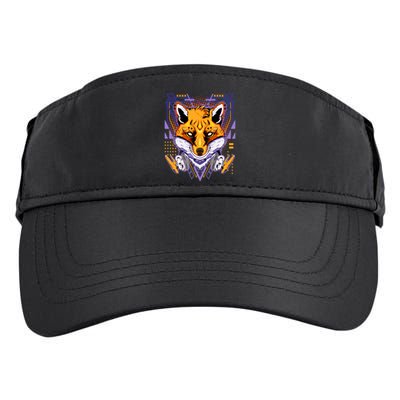 Japanese Digital Kitune Fox With Headphone Adult Drive Performance Visor