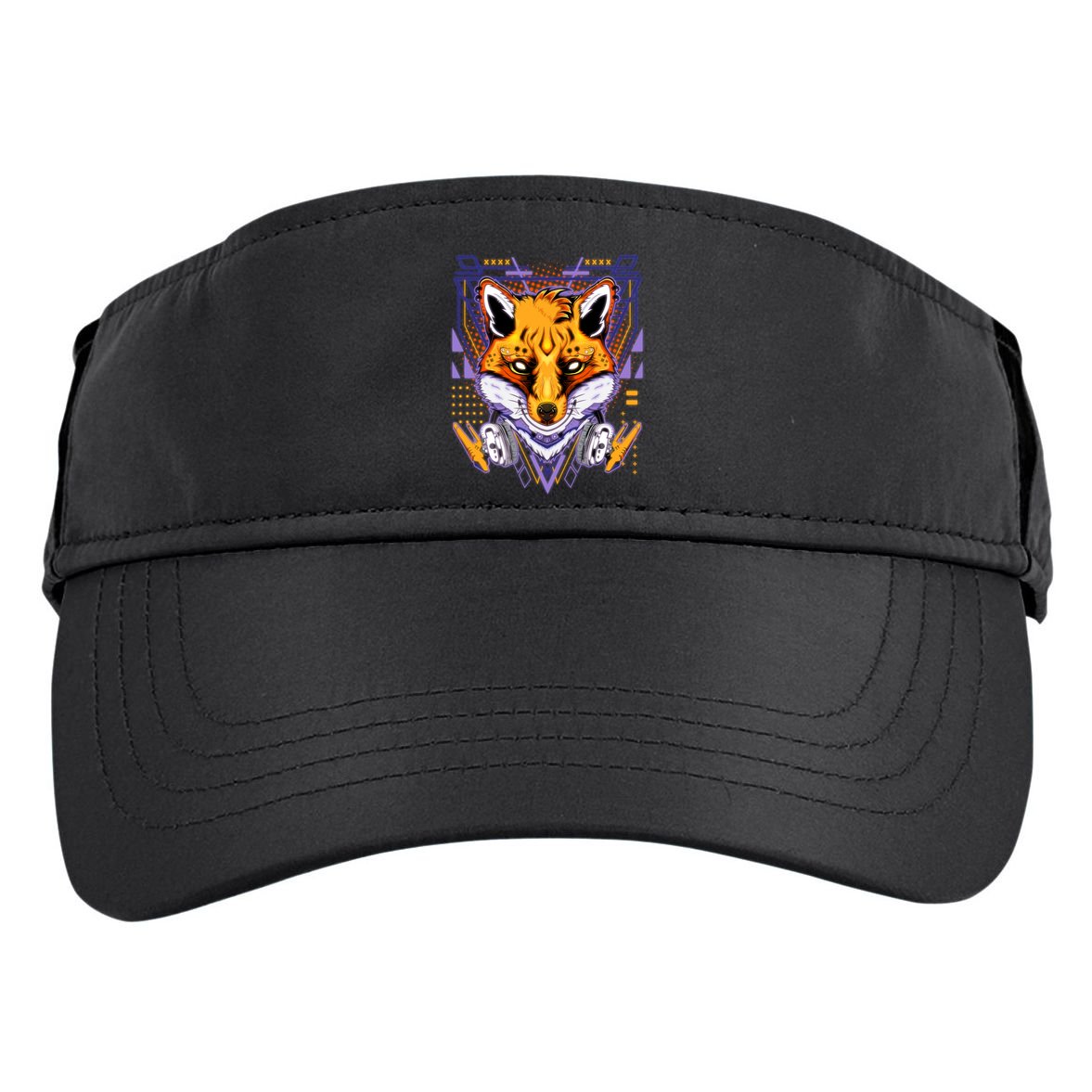 Japanese Digital Kitune Fox With Headphone Adult Drive Performance Visor