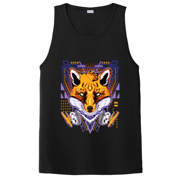 Japanese Digital Kitune Fox With Headphone PosiCharge Competitor Tank