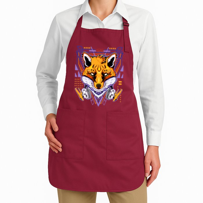 Japanese Digital Kitune Fox With Headphone Apron