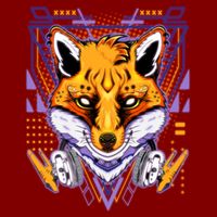 Japanese Digital Kitune Fox With Headphone Cooling Performance Long Sleeve Crew