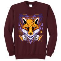 Japanese Digital Kitune Fox With Headphone Tall Sweatshirt