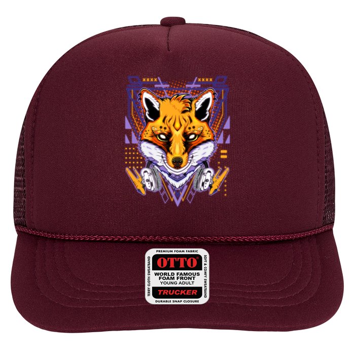Japanese Digital Kitune Fox With Headphone Hat