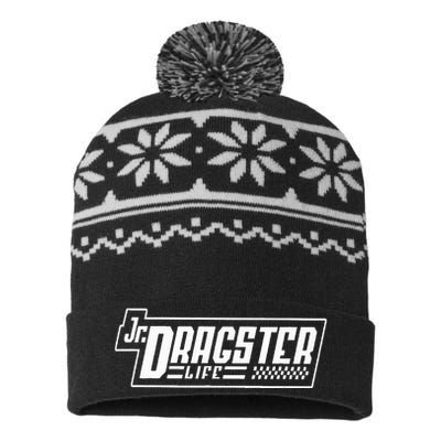 Jr Dragster Life Racing Logo USA-Made Snowflake Beanie