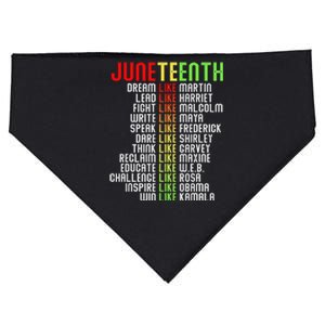 Juneteenth Dream Like Leaders Black USA-Made Doggie Bandana