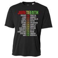 Juneteenth Dream Like Leaders Black Cooling Performance Crew T-Shirt