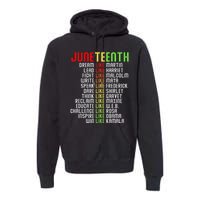 Juneteenth Dream Like Leaders Black Premium Hoodie