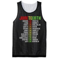 Juneteenth Dream Like Leaders Black Mesh Reversible Basketball Jersey Tank