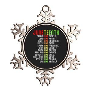 Juneteenth Dream Like Leaders Black Metallic Star Ornament