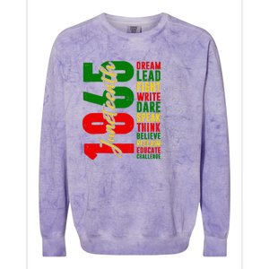 Juneteenth Dream Like Leaders Black History Colorblast Crewneck Sweatshirt