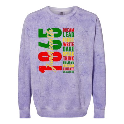 Juneteenth Dream Like Leaders Black History Colorblast Crewneck Sweatshirt