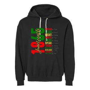 Juneteenth Dream Like Leaders Black History Garment-Dyed Fleece Hoodie