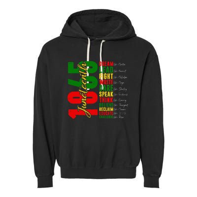 Juneteenth Dream Like Leaders Black History Garment-Dyed Fleece Hoodie