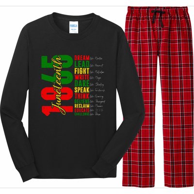 Juneteenth Dream Like Leaders Black History Long Sleeve Pajama Set