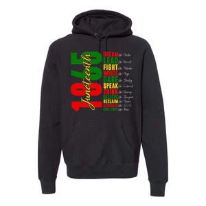 Juneteenth Dream Like Leaders Black History Premium Hoodie