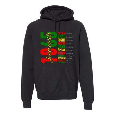 Juneteenth Dream Like Leaders Black History Premium Hoodie