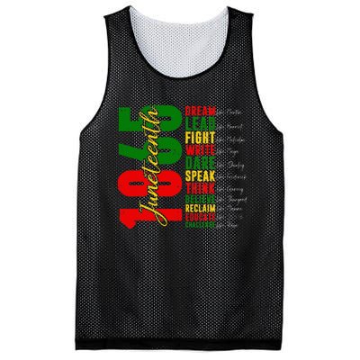 Juneteenth Dream Like Leaders Black History Mesh Reversible Basketball Jersey Tank